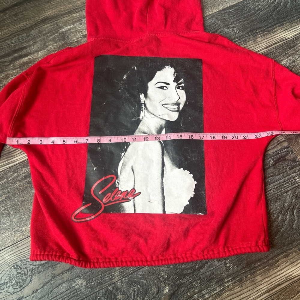 Selena Red Hoodie Pop Star Music Drawstring - Picture 6 of 7